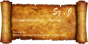 Szombathelyi Jerne névjegykártya